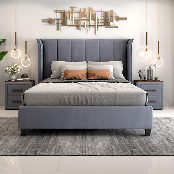 Dew Upholstered Queen Size Bed