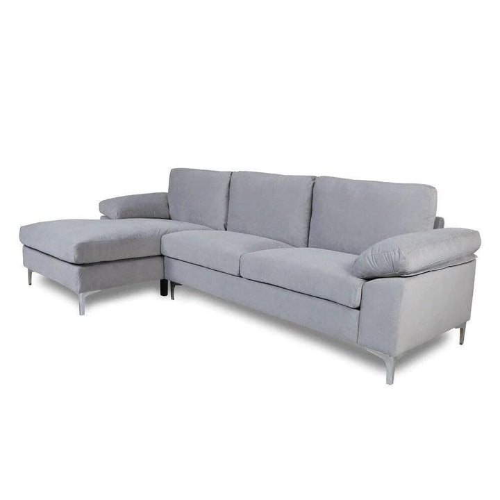 Davide L Shape Sofa grey