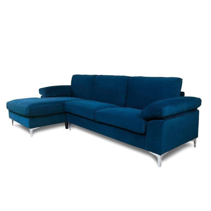 Davide L Shape Sofa Blue