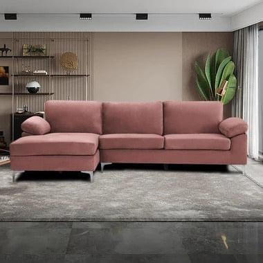 Davide L Shape Sofa copper