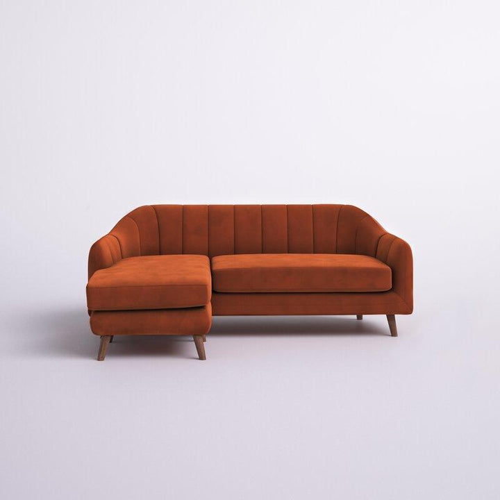 Michiko L Shape Sofa Rust Red