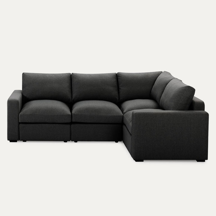 Kokoro L Shape Sofa Black