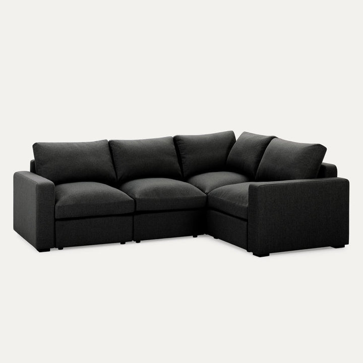 Kokoro L Shape Sofa Black