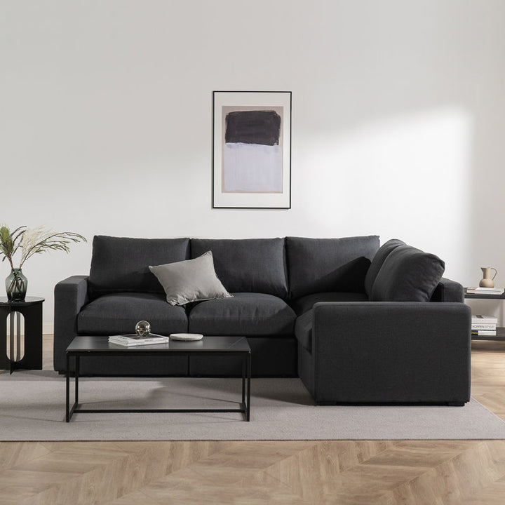 Kokoro L Shape Sofa Black