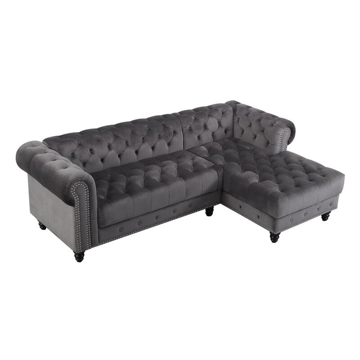 Yuri L Shape Sofa grey
