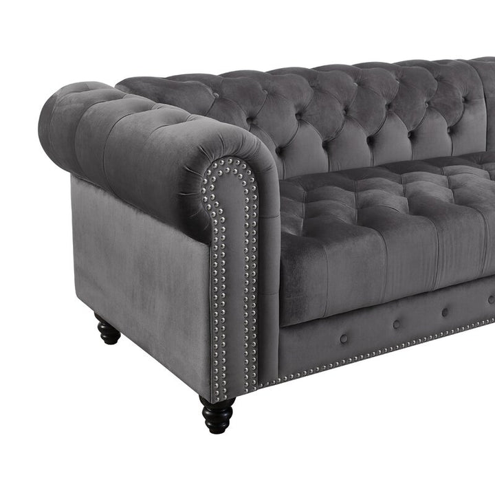 Yuri L Shape Sofa grey
