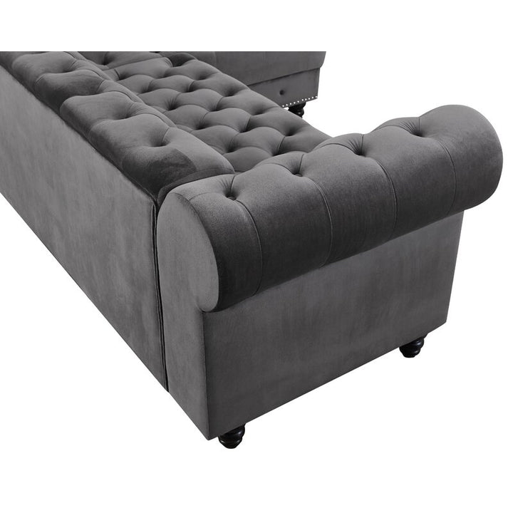 Yuri L Shape Sofa grey