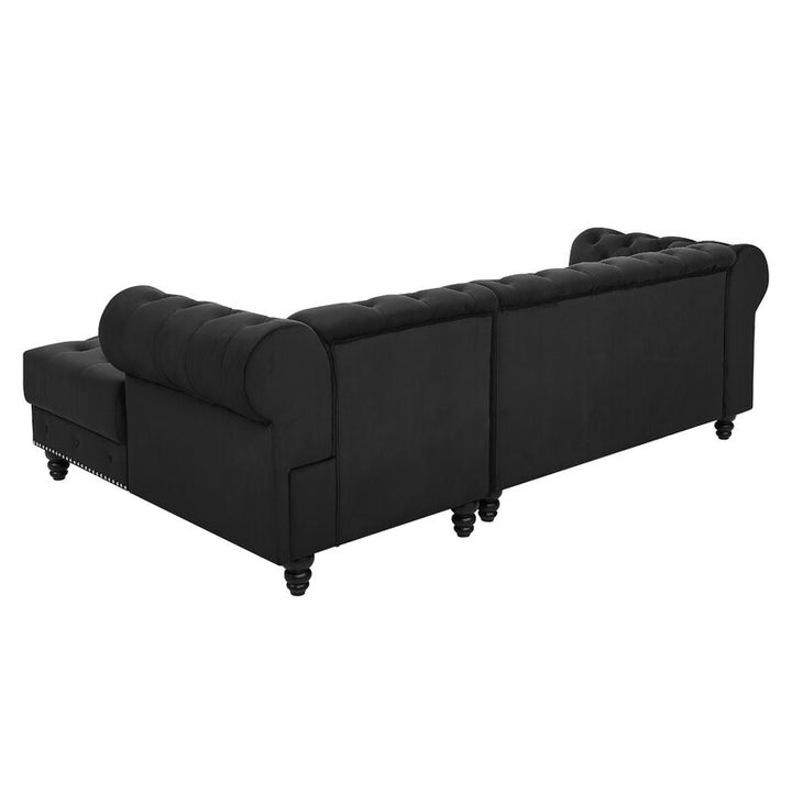 Yuri L Shape Sofa Black