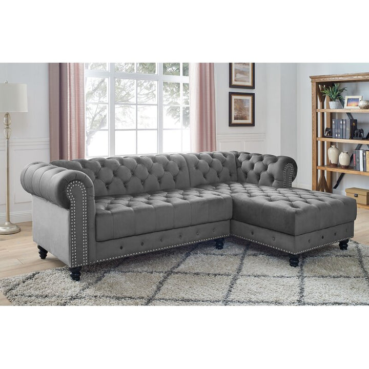 Yuri L Shape Sofa grey