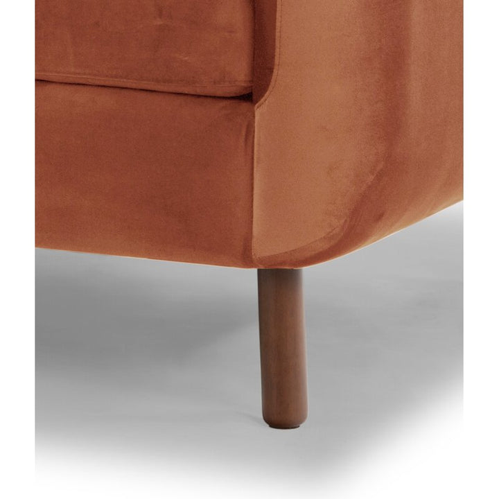 Miyako Three Seater Sofa Rust Red