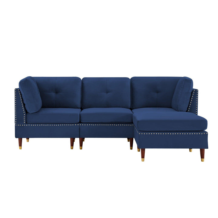 Orchid L Shape Sofa Blue