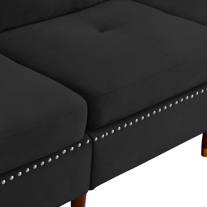 Orchid L Shape Sofa Black