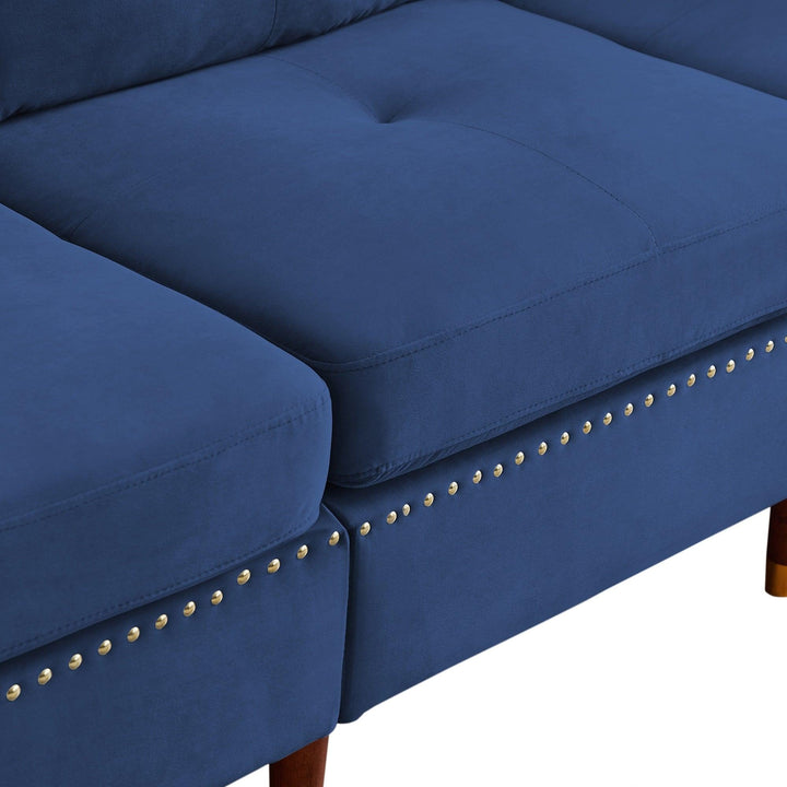 Orchid L Shape Sofa Blue