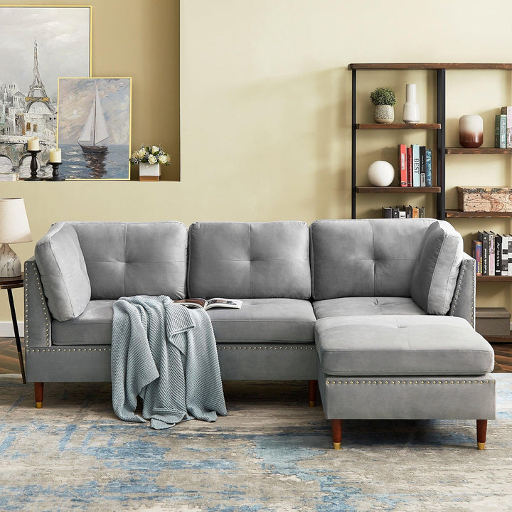 Orchid L Shape Sofa Grey